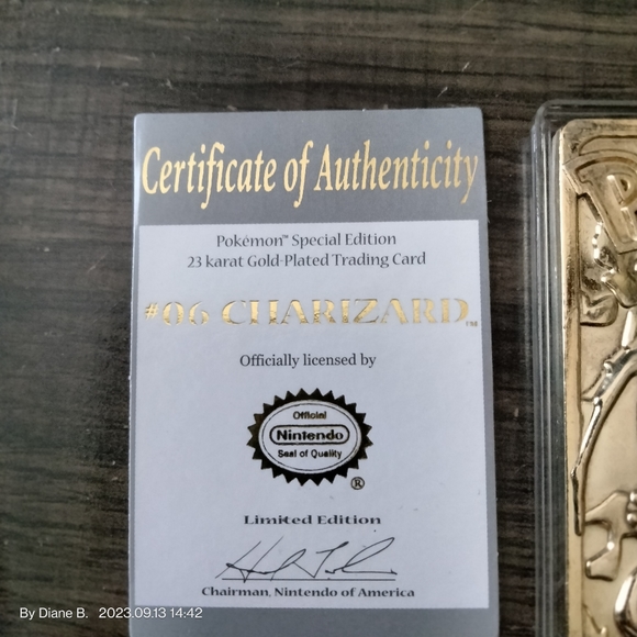 23K Gold Plated Trading Charizard Pokemon Card - Picture 2 of 7